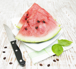 Wall Mural - slices of watermelon