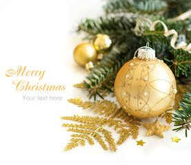 Golden Christmas decor