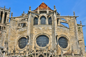 France, the historical collegiate church of Mantes la Jolie