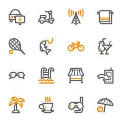 Wall Mural - Vacation web icons set