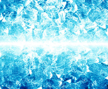 Background Of Blue Ice Cubes