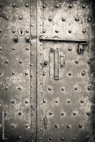 Fotografie, Obraz Old iron door - security and protection concept