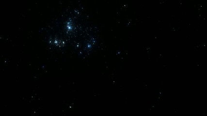 Wall Mural - flying through space with stars