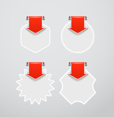 Aufkleber - Vector shopping labels templates with red arrows