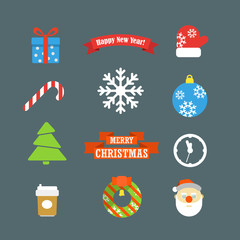 Poster - Christmas vector elements collection. Design template