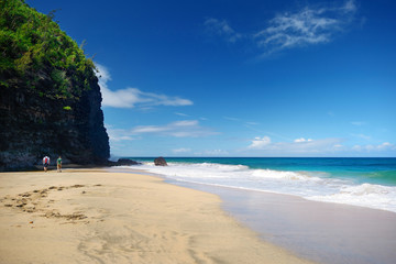 Poster - Hanakapiai beach of Kalalau trail