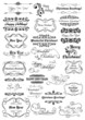 Merry Christmas and New Year holiday calligraphic lettering set