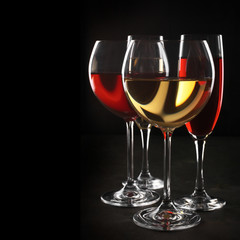 Canvas Print - Red and white wine