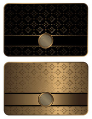 Gold business card template.