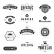 Vintage Retro Logos Labels vector. Typography Logo