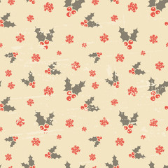 Poster - Seamless Vintage Christmas Background