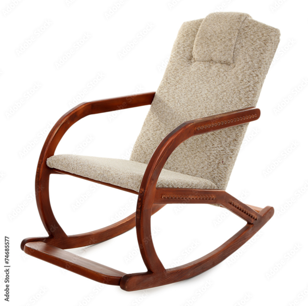 Modern rocking-chair isolated on white