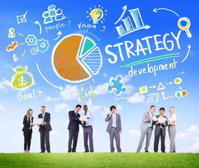 Poster - Strategy Development Goal Marketing Vision Planning Business Con