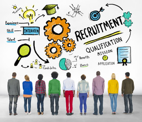 Wall Mural - Ethnicity People Standing Recruitment Professional Concept