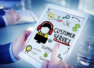 Poster - Customer Service Support Assistance Service Help Guide Concept