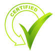 certified symbol validated green
