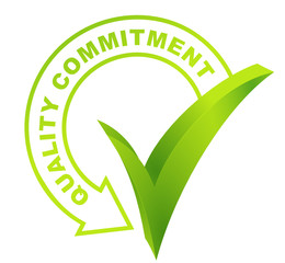 Wall Mural - quality commitment symbol validated green