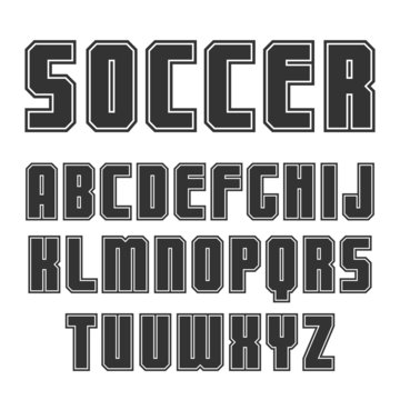Sans serif font in sport style