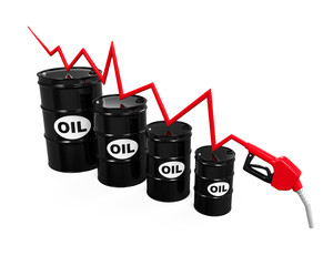 Sticker - Oil Prices Dropping Illustration