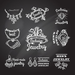 Poster - Jewelry Chalkboard Emblems