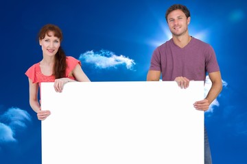 Aufkleber - Composite image of couple looking at the camera