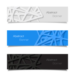 set of abstract banners