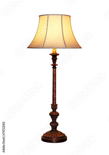 Fotografia  table lamp isolated on white background
