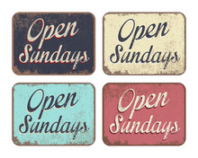 Panneaux - Open Sundays