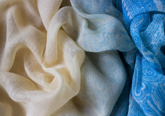 cyan fabric texture background