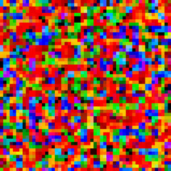 Aufkleber - Colorful pattern with chaotic pixels