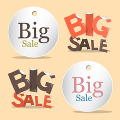 Sticker - Big Sale Vector Labels - Tags Set