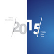 2015 Happy New Year gray white blue background