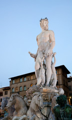 Wall Mural - The Fountain of Neptune, Florence, Italy