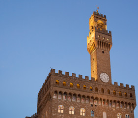 Sticker - Old Palace at evening, Florence