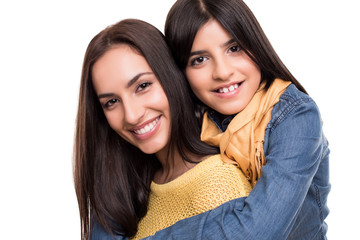 Wall Mural - Woman and little girl