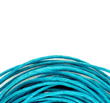Spiral Bright Blue String Rope Background Texture