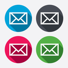 Poster - Mail icon. Envelope symbol. Message sign.