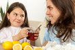 © tcsaba - Mother and daughter with cold or flu