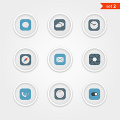 Poster - Color interface icons collection. Design elements