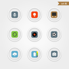 Poster - Color interface icons collection. Design elements