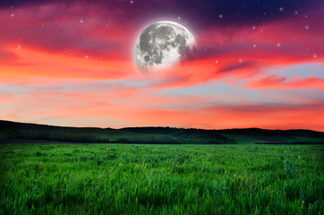 Wall Mural - night background. elements of this image furnished by nasa.