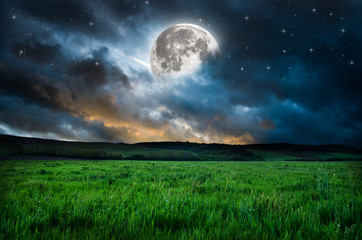 Wall Mural - night background. elements of this image furnished by nasa.