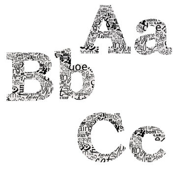 letters of different fonts