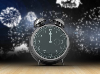 Aufkleber - Composite image of alarm clock counting down to twelve