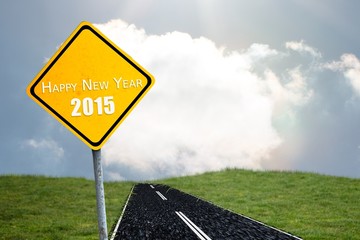 Poster - Composite image of 2015 in bold grey