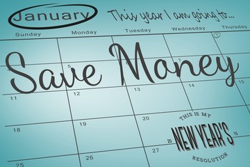 Poster - Composite image of new years resolutions