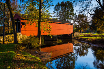 Loy's Station Covered Bridge, in rural Frederick County, Marylan