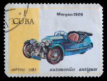 Stamp Printed In Cuba Shows Image Of The Car