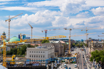 Aerial view building site of Berlin