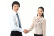 © jsco - 서서 제스처를 취하는 아시안 비즈니스맨과 우먼
